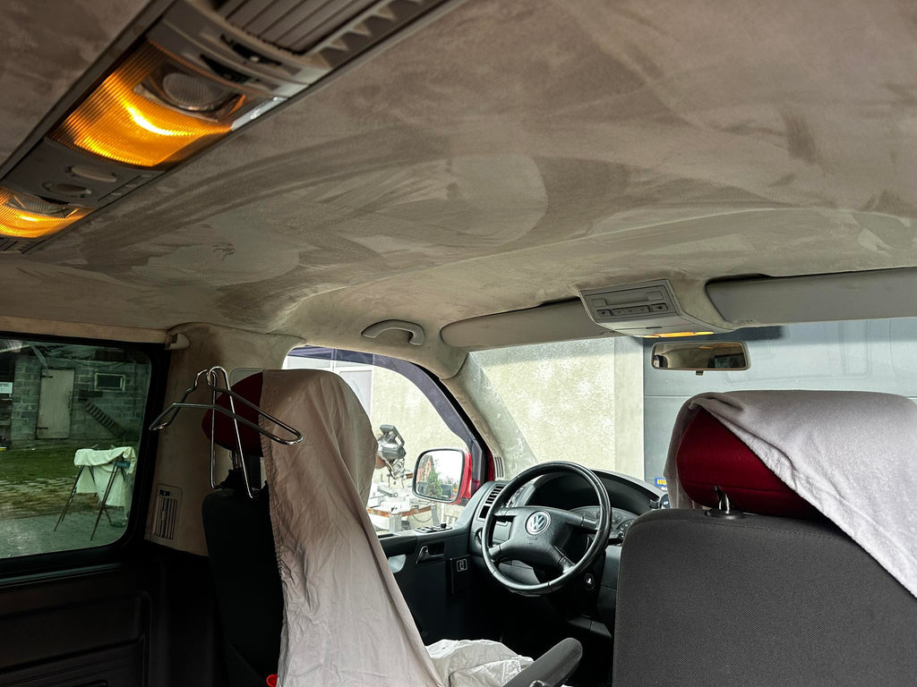 Kompletna podsufitka Vw multivan long jasna alcantara