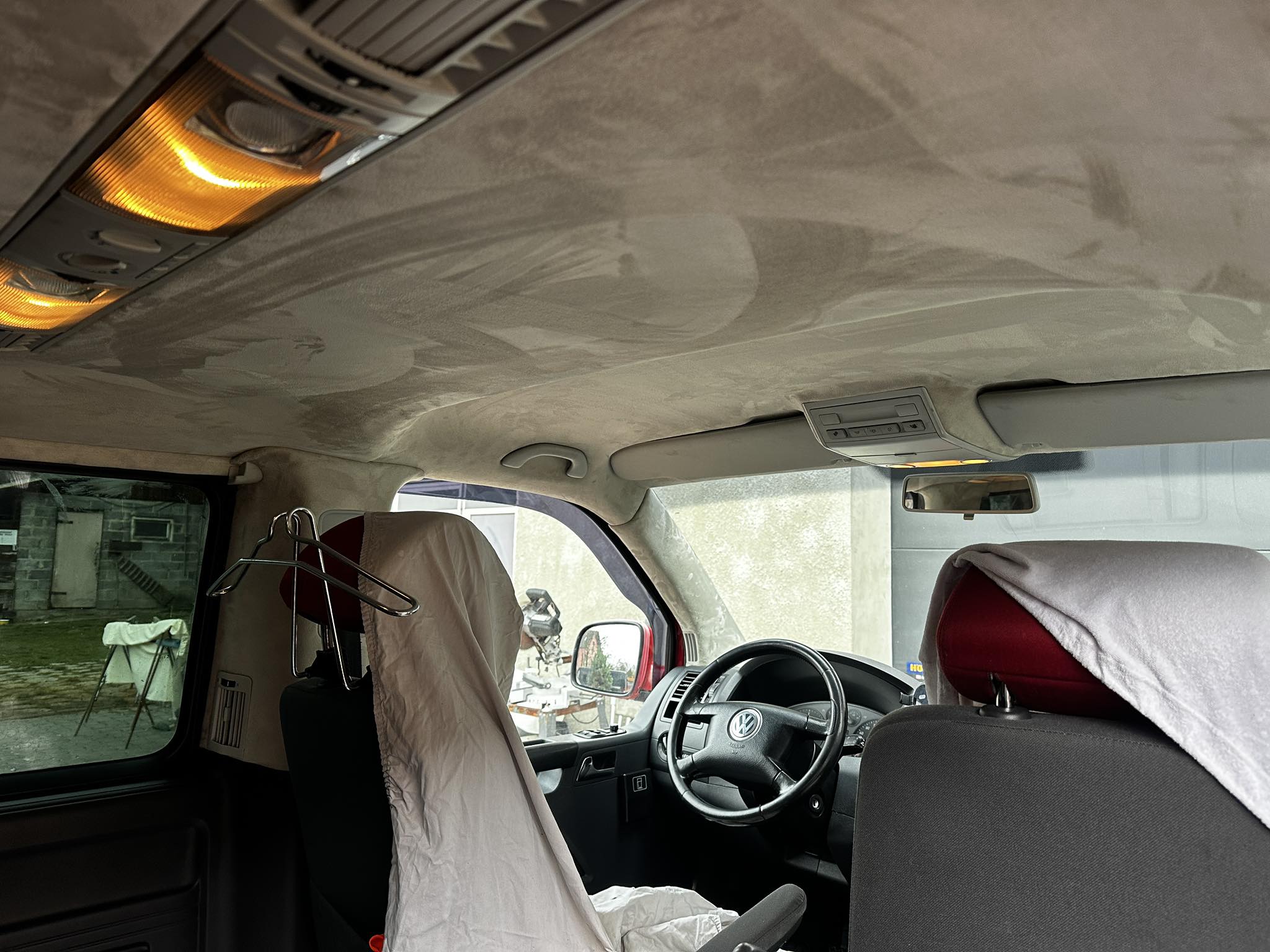 Kompletna podsufitka Vw multivan long jasna alcantara